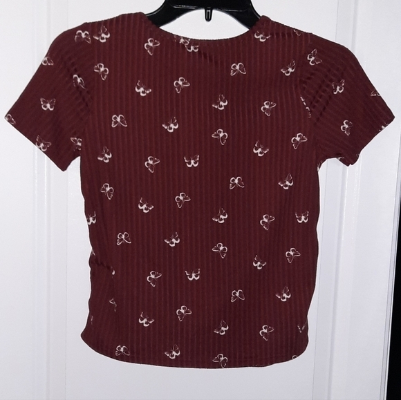 2 Hip by Wrapper Girls Butterfly Blouse Size 12 - Picture 4 of 8